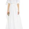 Jil Sander Language Stretch Cotton Gown in White - Lyst