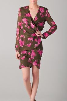 Kevork Kiledjian Print Wrap Dress - Lyst