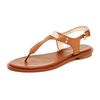 Michael Kors Logoplate Leather Thong Sandal in Green (pink) - Lyst