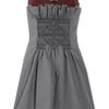 Miu Miu Cotton Poplin Mini Dress in Gray - Lyst