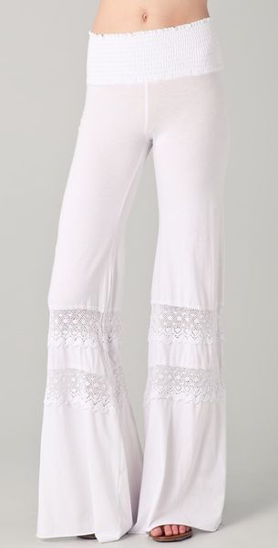 Nightcap Clothing Smocked Crochet Beach Pant in White - Lyst
