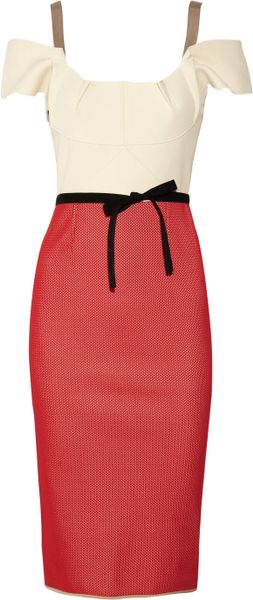 Roland Mouret Herbert Off The Shoulder Wool Blend Dress - Lyst
