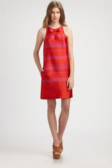 Sonia By Sonia Rykiel Striped Sateen Dress - Lyst