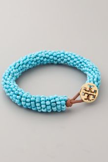 Tory Burch Logo Beaded Bracelet - Lyst
