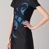 Viktor & Rolf Shift Dress with Mesh Swirl in Black - Lyst