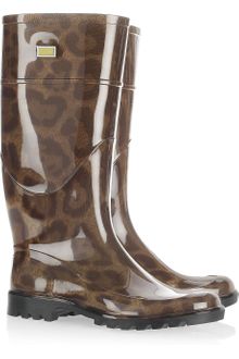 Dolce & Gabbana Leopardprint Pvc Wellington Boots - Lyst