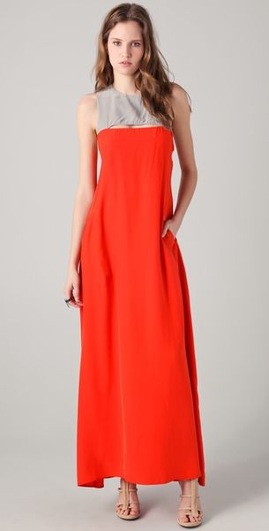 Gar-de Mosaic Sleeveless Maxi Dress in Orange - Lyst