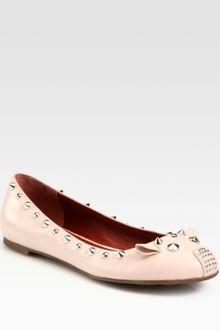 Marc By Marc Jacobs Studded Leather Mouse Ballet Flats - Lyst