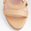 Rebecca Minkoff Leather and Metallic Leather Slingback Sandals in Beige (nude) - Lyst