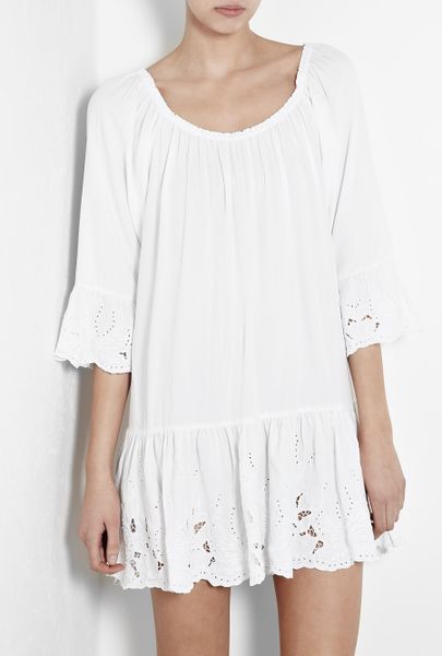 Seafolly White Fly Butterfly Kaftan in White - Lyst