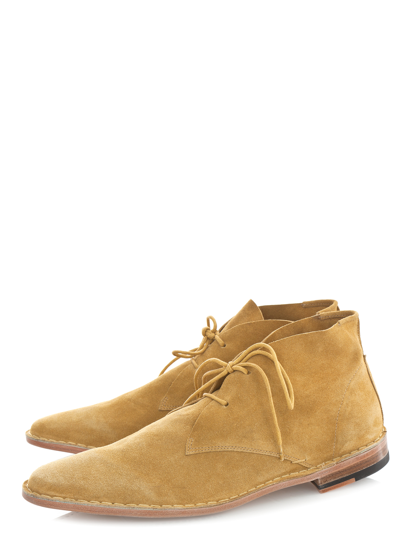 mustard flat boots