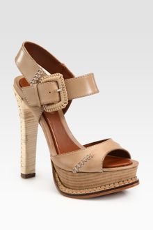 Boutique 9 Gennifer Leather Slingback Platform Sandals - Lyst