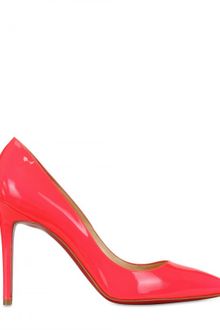 Christian Louboutin 100mm Pigalle Leather Fluo Pointy Pumps - Lyst