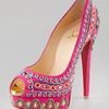 Christian Louboutin Bollywoody Peeptoe Pump in Pink (hot pink) - Lyst