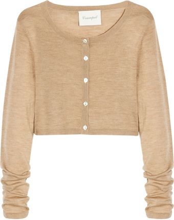 Crumpet Cropped Fineknit Cashmere Cardigan - Lyst