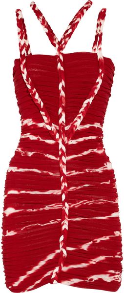Isabel Marant Lia Ruched Fineknit Jersey Dress - Lyst