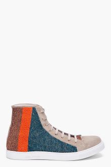 Marc Jacobs Beige Beaded High Tops - Lyst