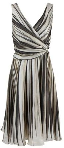 Oscar De La Renta Oscar De La Renta Dress in Gray (beige) - Lyst
