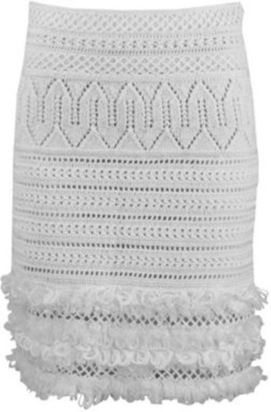 Oscar De La Renta Oscar De La Renta Skirt in White - Lyst