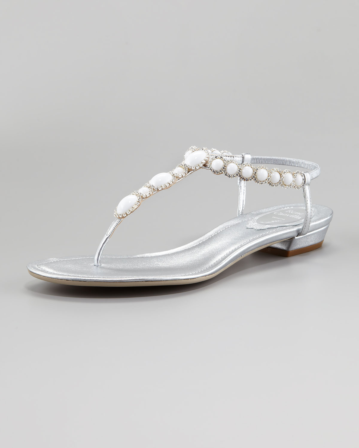 rene caovilla flat sandals
