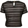 Topshop Lace Crop Tshirt in Black - Lyst