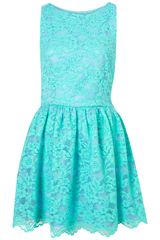 Topshop Lace Skater Dress