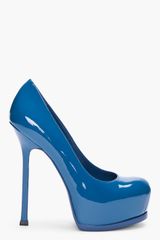 Yves Saint Laurent Chinese Blue Tribtoo Pumps