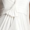 Bcbgmaxazria Ruffle Front One Shoulder Satin Gown in White - Lyst