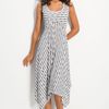 Calvin Klein Hankie Hem Dress in Black (black/ white) - Lyst