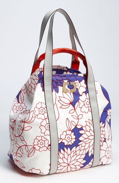 Diane Von Furstenberg Kaya Large Print Canvas Tote in Floral (simple garden) - Lyst