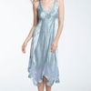 Komarov Beaded Pleated Charmeuse Dress Jacket in Blue (blue glass) - Lyst
