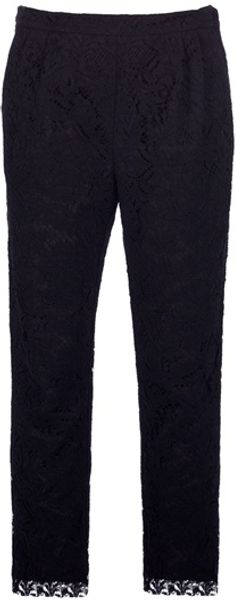 MSGM Cropped Lace Trouser - Lyst