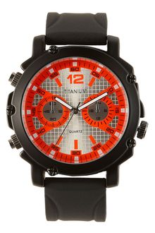 Titanium Neon Marker Analog Watch - Lyst
