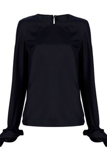 Yves Saint Laurent Flared Cuff Blouse - Lyst