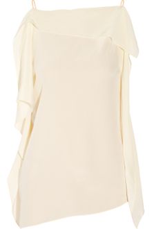 3.1 Phillip Lim Draped Two-Tone Silk Top - Lyst
