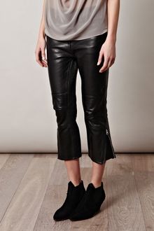 Acne Dust Leather Moto Trousers - Lyst