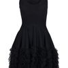 Alexander Mcqueen Ruffle Skater Dress in Black - Lyst