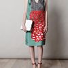 Balenciaga Herringbone African Mix Print Dress in Multicolor (black) - Lyst