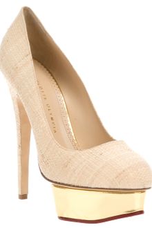 Charlotte Olympia Dolly Raffia Stiletto - Lyst