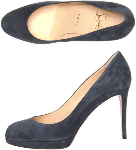 Christian Louboutin New Simple 100mm Suede Pumps in Blue (navy) - Lyst