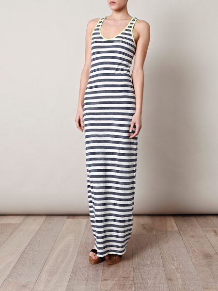 Closed Stripe Maxi Dress in White - Lyst