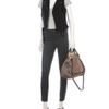 Current/elliott Denim Sleeveless Biker Jacket in Black (denim) - Lyst