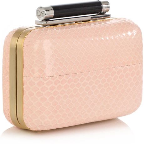 Diane Von Furstenberg Tonda Clutch in Pink (coral) - Lyst