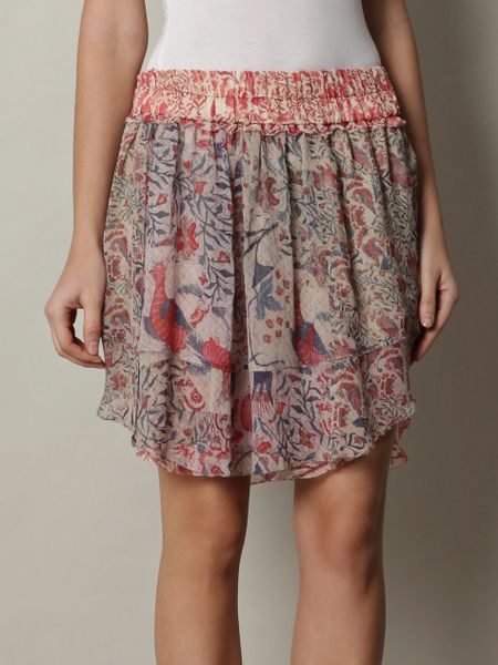 Isabel Marant Vutti Printed Skirt in Brown (beige) - Lyst