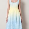 Jonathan Saunders Freda Ombre Paisleyprint Dress in Blue (ice) - Lyst