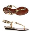 Lanvin Python Sandals in Brown - Lyst
