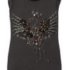Lanvin Embellished Jersey Top in Gray (slate) - Lyst