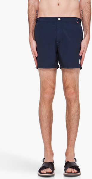  Navy Solid Swim Shorts 