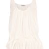 Nina Ricci Jersey Sleeveless Drape Top in White - Lyst