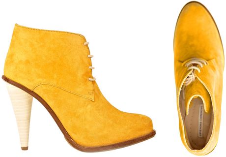 Opening Ceremony Suede Boots in Yellow (mustard) - Lyst